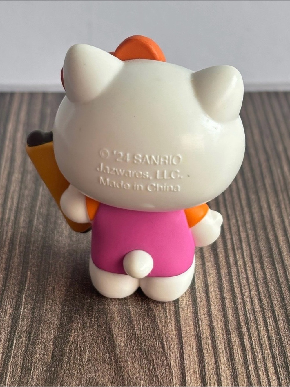 Sanrio Hello Kitty Pink Figure with Orange Bow and Yellow Taco Accessory - Picture 3 of 4